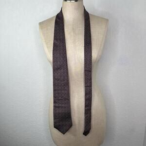 Mario Valentino Diamond Print Necktie 100 % Silk, Formal, Office, Party/Cocktail